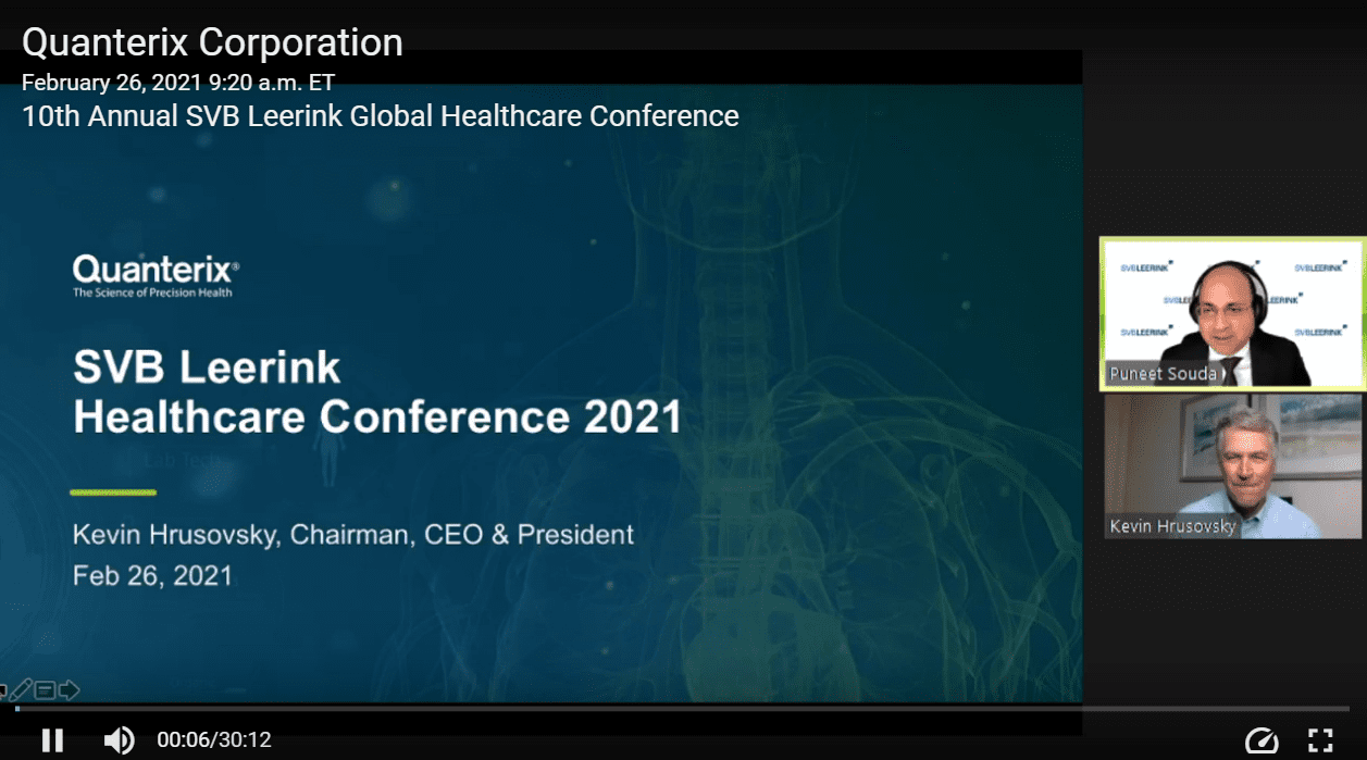 Quanterix Presents at the 10th Annual SVB Leerink Global Healthcare