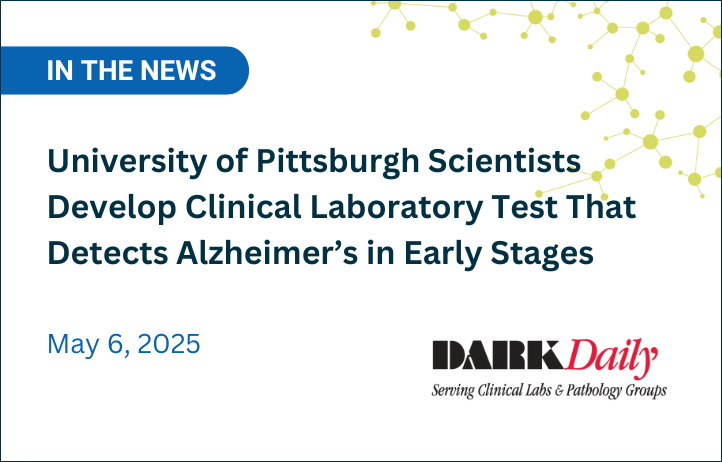 University of Pittsburgh Scientists Develop Clinical Laboratory Test That Detects Alzheimer’s in Early Stages thumbnail image